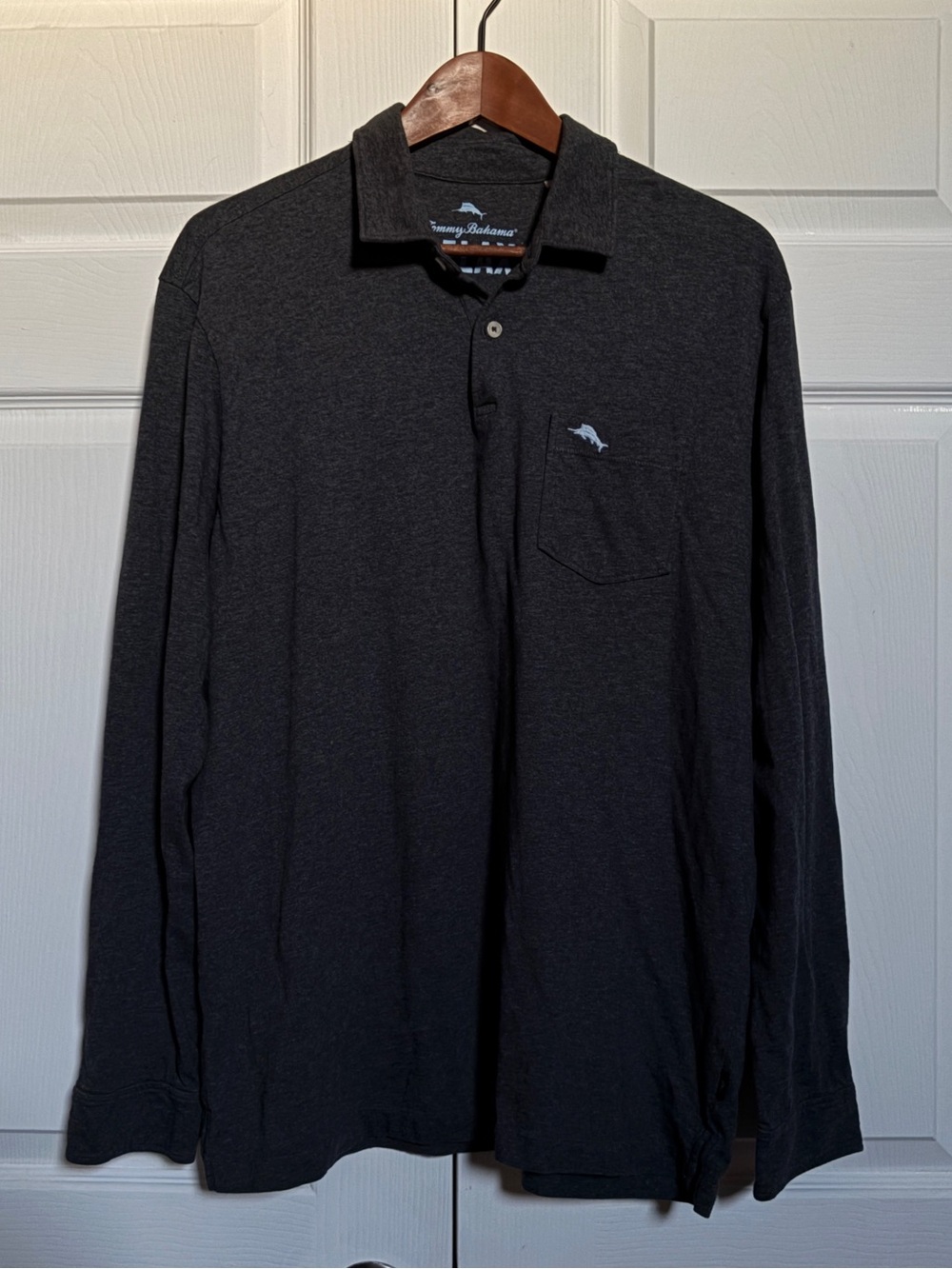 Tommy Bahama Relax Pima Cotton Long Sleeve Polo Shirt M